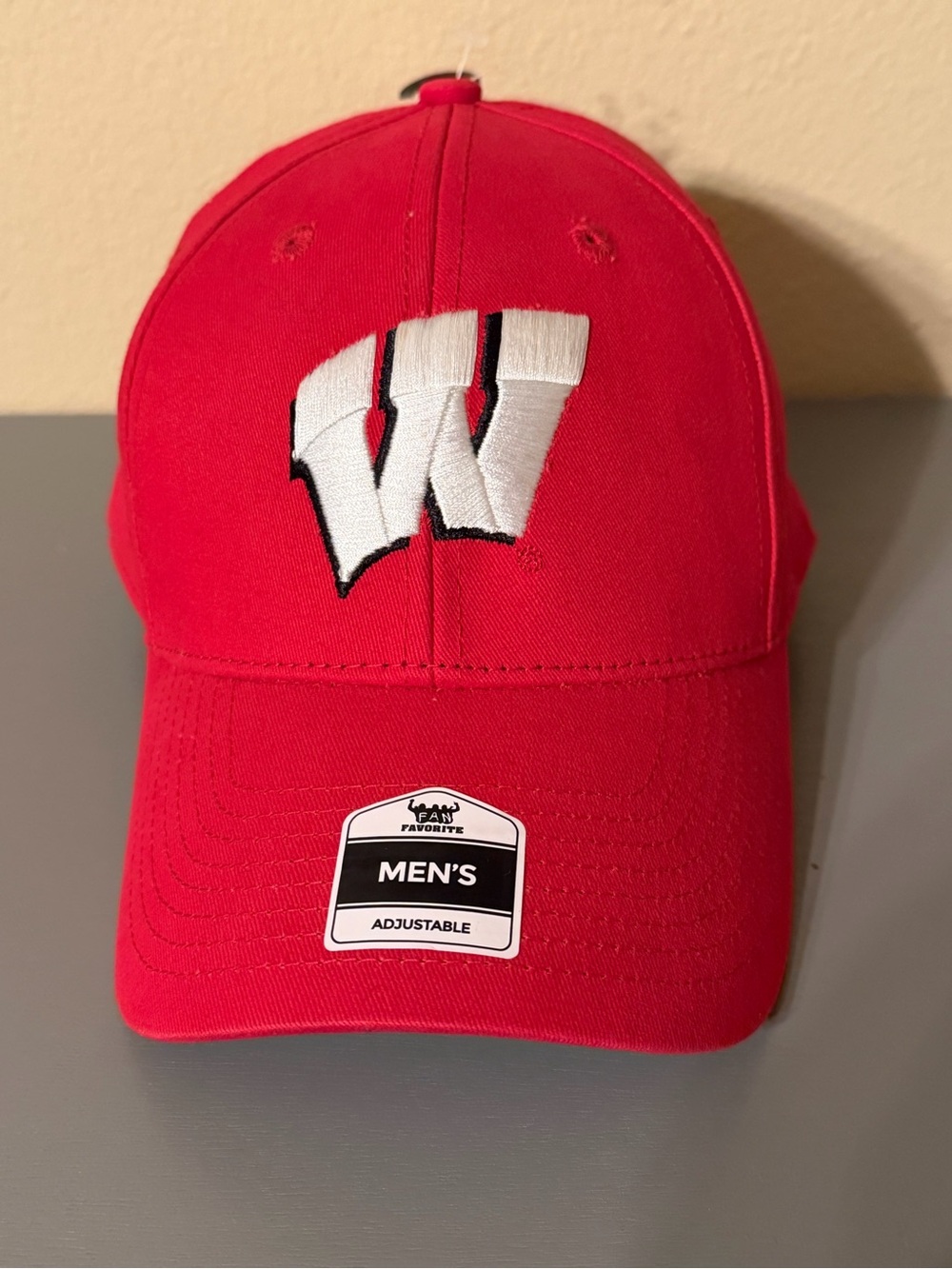 NWT Fan Favorite Wisconsin Badgers Men's Adjustable Strapback Hat Cap Red